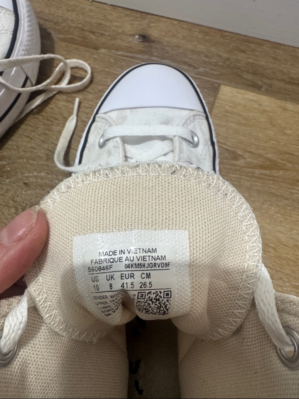 Converse White High Top Canvas Sneakers - Picture 7 of 7